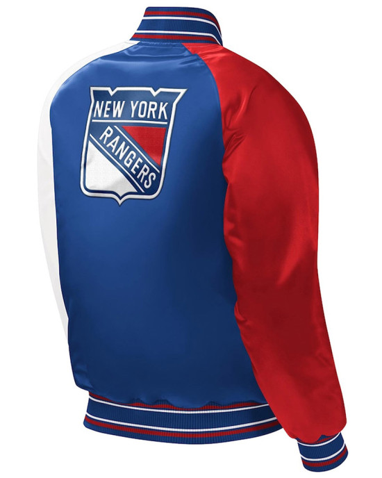 Youth NY Rangers Varsity Satin Jacket Youth NY Rangers Varsity Satin Jacket