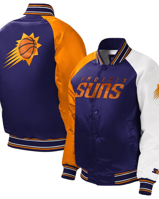 Youth Raglan Phoenix Suns Purple Jacket Youth Raglan Phoenix Suns Purple Jacket