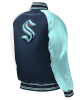 Youth Seattle Kraken Raglan Full-snap Varsity Satin Jacket Youth Seattle Kraken Raglan Full-snap Varsity Satin Jacket