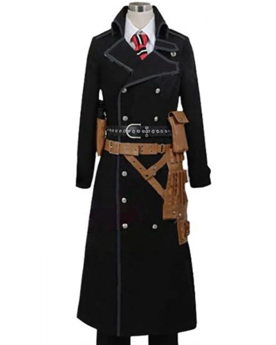 Yukio Okumura Blue Exorcist Wool Black Coat Yukio Okumura Blue Exorcist Wool Black Coat