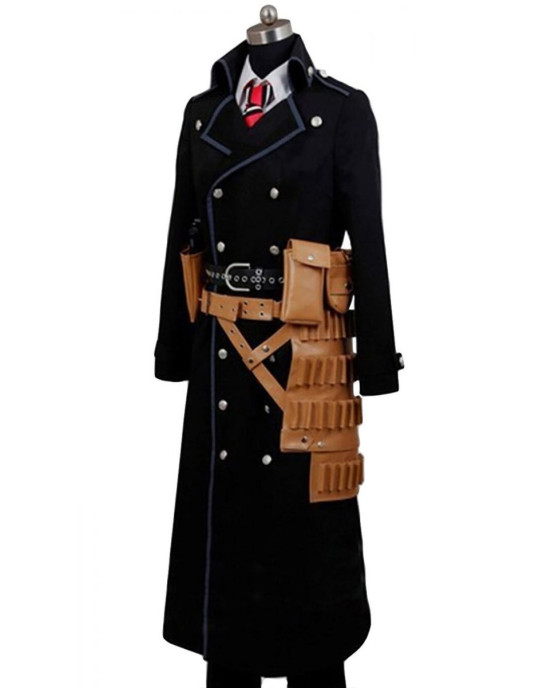 Yukio Okumura Blue Exorcist Wool Black Coat Yukio Okumura Blue Exorcist Wool Black Coat