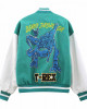Zero Fighter Dinosaur Skeleton T-Rex Letterman Jacket