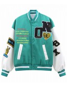 Zero Fighter Dinosaur Skeleton T-Rex Letterman Jacket