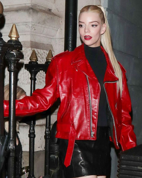 A Mad Max Saga Furiosa Red Leather Jacket A Mad Max Saga Furiosa Red Leather Jacket