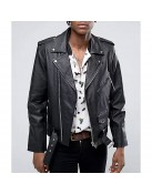 Ace of Spades Black Leather Jacket