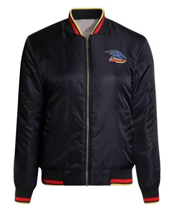 Adelaide Crows Black Bomber Full-Zip Jacket