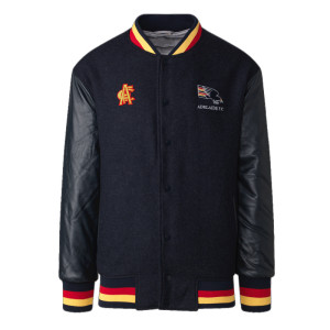 Adelaide Crows Heritage Black Varsity Jacket