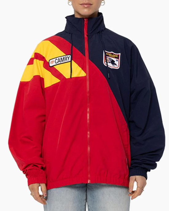 Adelaide Crows Red and Navy Full-Zip Spray Jacket