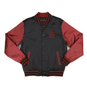 Alabama A&M Black and Maroon Baseball Jacket