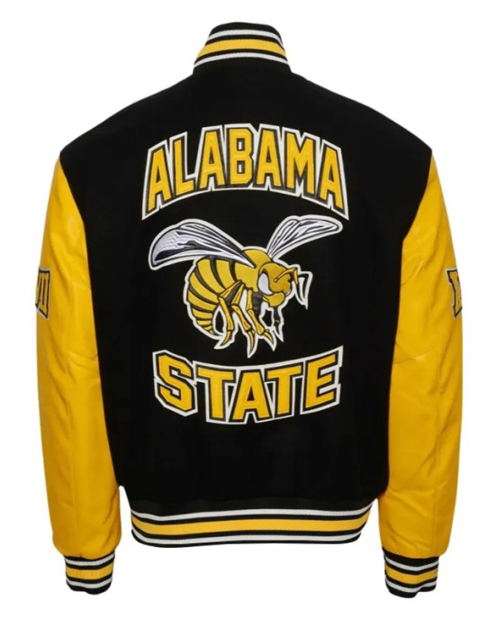 Alabama State University Black and Gold Varsity Jacket Alabama State University Black and Gold Varsity Jacket