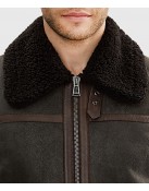 Alberto Men’s Brown G-1 Bomber Leather Jacket