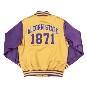 Alcorn State Gold and Purple Baseball Jacket