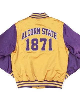 Alcorn State Gold and Purple Baseball Jacket