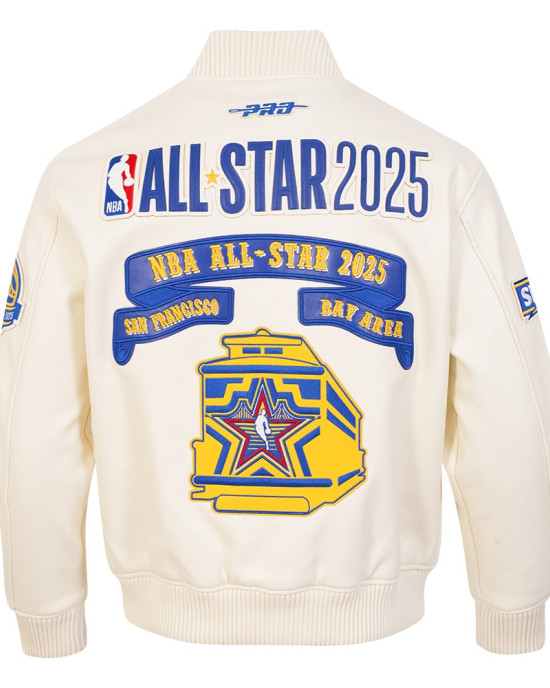 All Star 2025 Men's Eggshell Leather Jacket