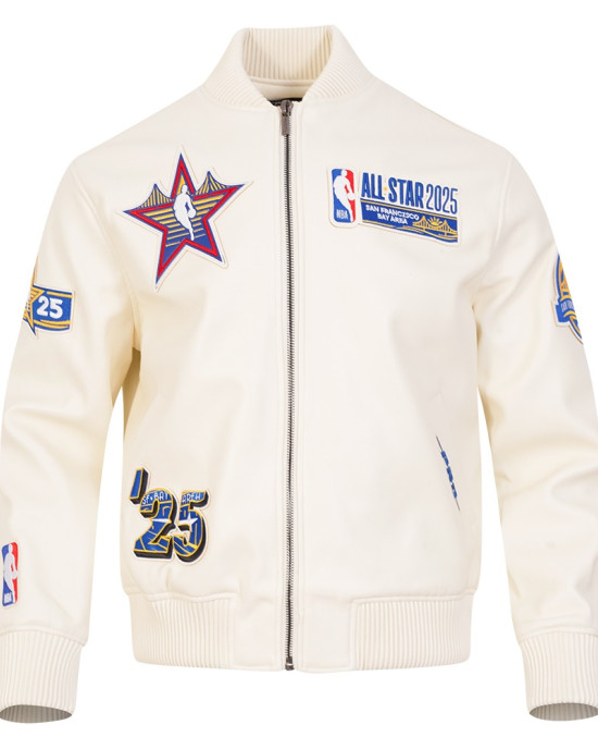 All Star 2025 Men's Eggshell Leather Jacket