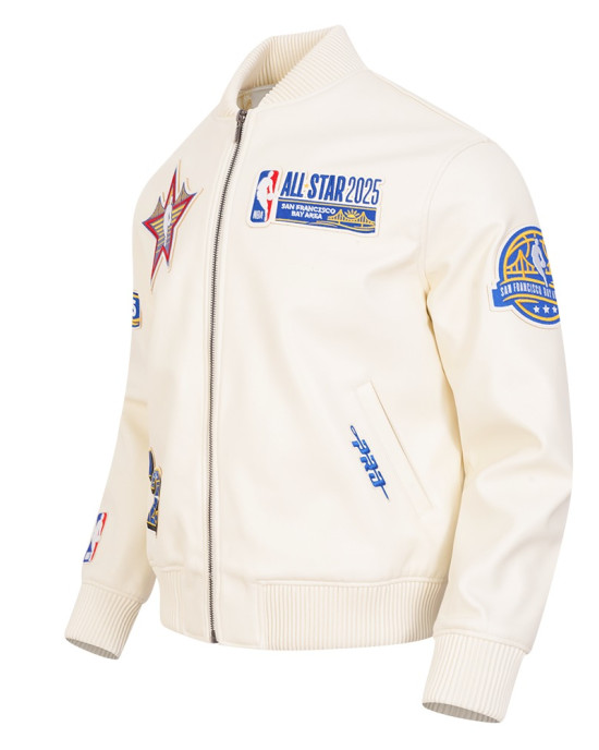 All Star 2025 Men's Eggshell Leather Jacket