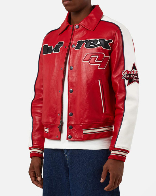All Star Red Avirex Leather Jacket All Star Red Avirex Leather Jacket