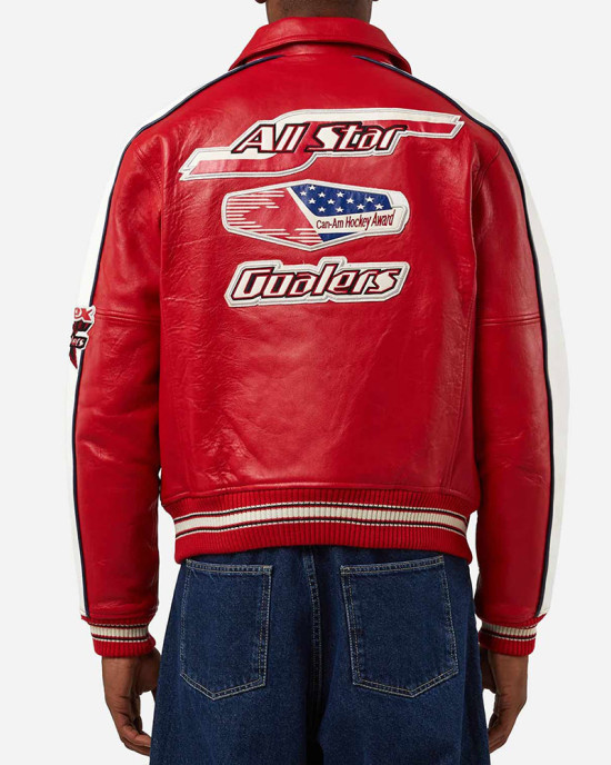 All Star Red Avirex Leather Jacket All Star Red Avirex Leather Jacket
