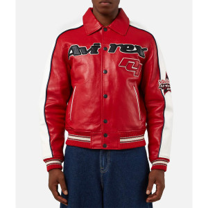 All Star Red Avirex Leather Jacket