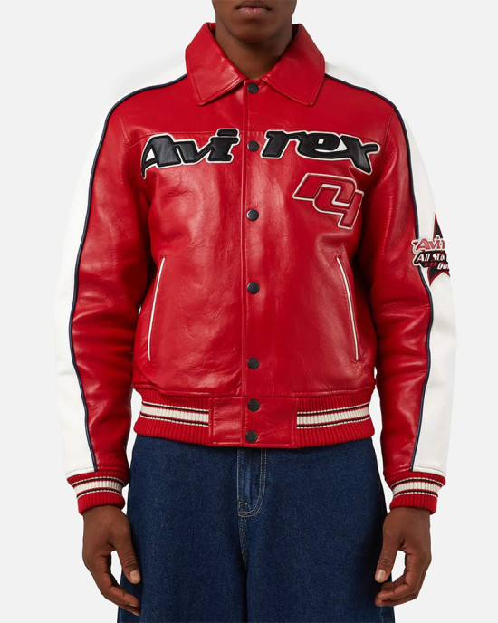 All Star Red Avirex Leather Jacket All Star Red Avirex Leather Jacket