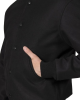All-Wool Letterman Jacket in Sleek All-Black All-Wool Letterman Jacket in Sleek All-Black