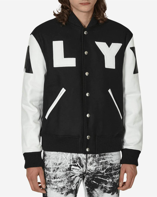 Alyx Black and White Varsity Jacket Alyx Black and White Varsity Jacket
