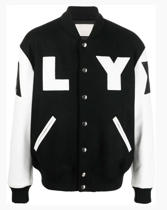 Alyx Black and White Varsity Jacket Alyx Black and White Varsity Jacket