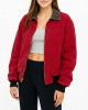 American Sweatshop Daisy Moriarty Bomber Cotton Red Jacket