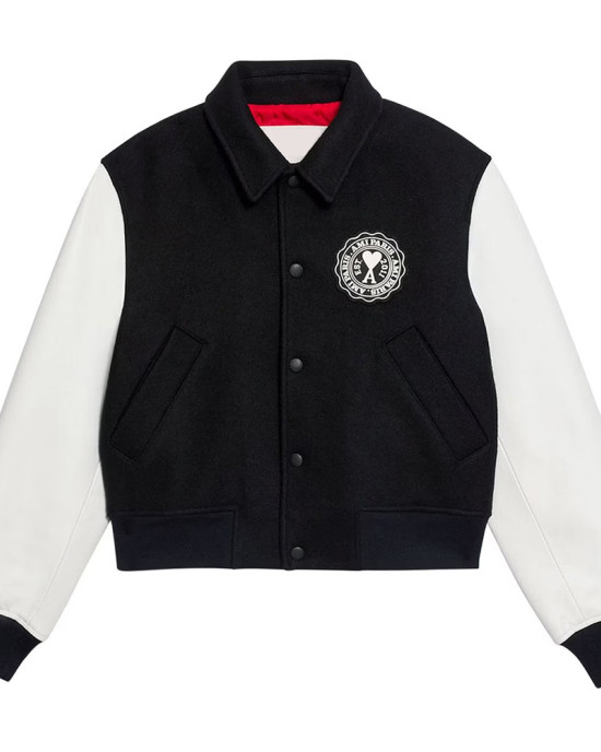 Ami Black and White Varsity Jacket Ami Black and White Varsity Jacket