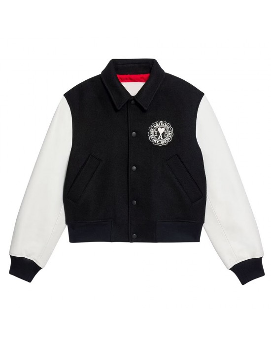 Ami Black and White Varsity Jacket
