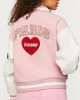 Amour Paris Pink Varsity Jacket Amour Paris Pink Varsity Jacket