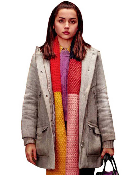 Ana De Armas Knives Out Wool Coat