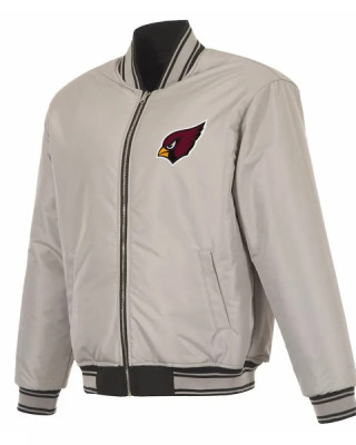 Arizona Cardinals Black/Gray Full-Zip Reversible Flight Jacket