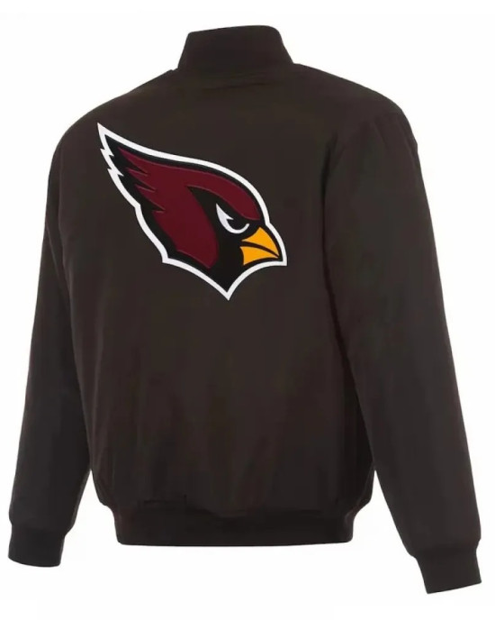 Arizona Cardinals Black/Gray Full-Zip Reversible Flight Jacket Arizona Cardinals Black/Gray Full-Zip Reversible Flight Jacket