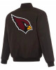 Arizona Cardinals Black/Gray Full-Zip Reversible Flight Jacket Arizona Cardinals Black/Gray Full-Zip Reversible Flight Jacket