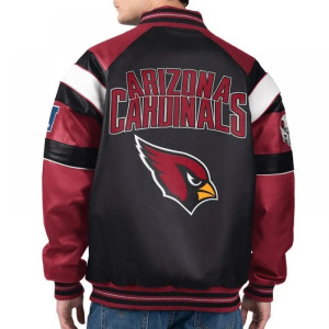 Arizona Cardinals G-III Faux Varsity Leather Jacket