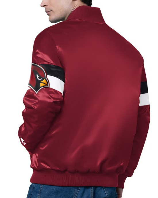Arizona Cardinals Triple Option Varsity Satin Jacket