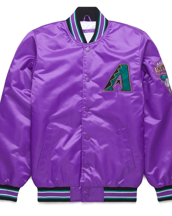Arizona Diamondbacks Classic Purple Satin Jacket Arizona Diamondbacks Classic Purple Satin Jacket