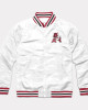Arkansas Leaning Hog White Varsity Satin Jacket Arkansas Leaning Hog White Varsity Satin Jacket