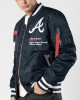 Atlanta Braves Full-Zip Navy Bomber Jacket