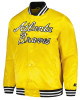 Atlanta Braves Gold Cross Bronx Fashion Varsity Satin Jacket Atlanta Braves Gold Cross Bronx Fashion Varsity Satin Jacket