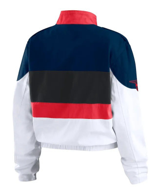 Atlanta Braves Racing Navy/White Full-Zip Jacket
