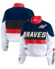 Atlanta Braves Racing Navy/White Full-Zip Jacket
