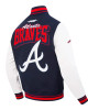 Atlanta Braves Team Badge Classic Rib Varsity Jacket