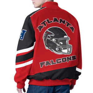 Atlanta Falcons Prime Time Racing Full-Zip Red Cotton Jacket