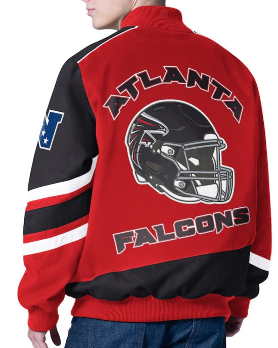 Atlanta Falcons Prime Time Racing Full-Zip Red Cotton Jacket