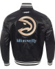 Atlanta Hawks 2024/25 City Edition Chenille Black Satin Jacket
