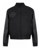 Atlanta Hawks Triple Black Varsity Wool and Leather Jacket Atlanta Hawks Triple Black Varsity Wool and Leather Jacket