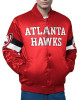 Atlanta Hawks Triple Option Varsity Satin Jacket