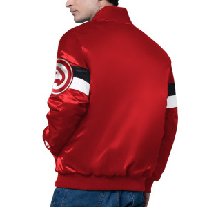 Atlanta Hawks Triple Option Varsity Satin Jacket